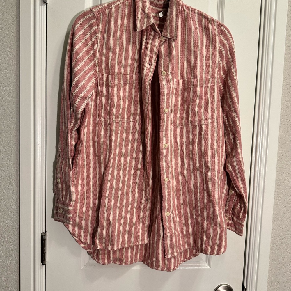 Madewell Striped Red and White Shirt